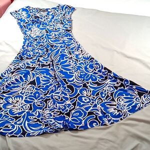 JONES NEW YORK Womens 6 LONG DRESS Preowned USED Casual COCKTAIL Floral Party zz